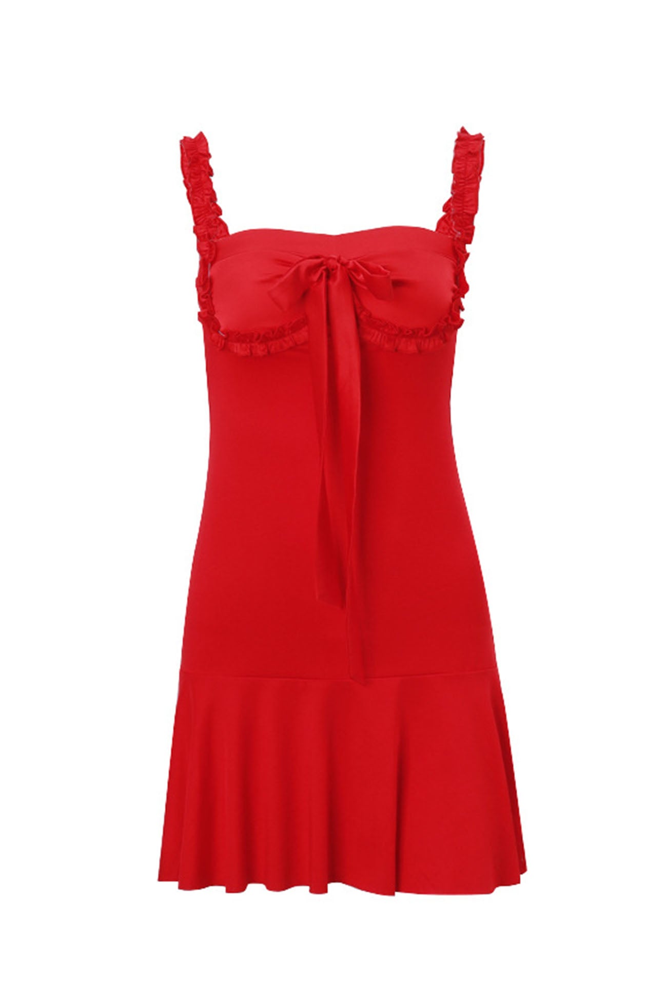 Bow A-line Sleeveless Mini Dress